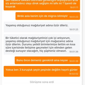 Migros Sanal Market Hayal Kırıklığı