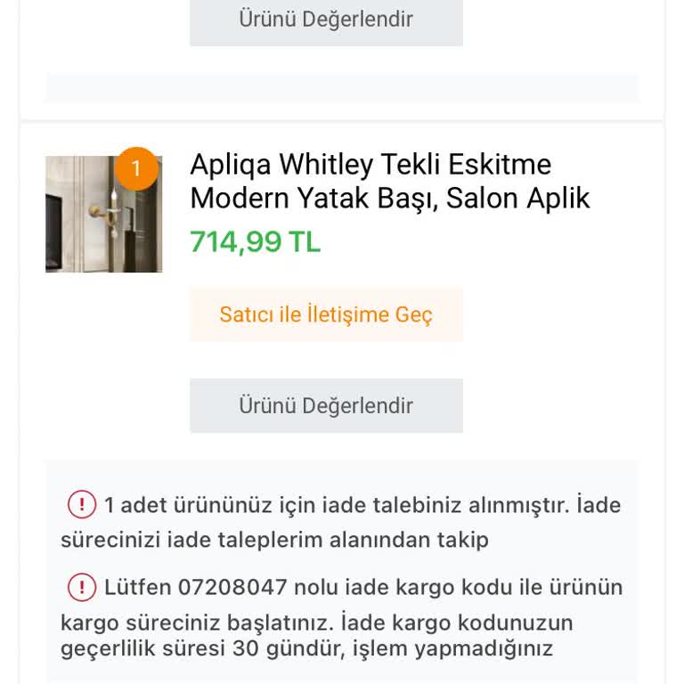 Koçtaş Apliga İade Sorunu