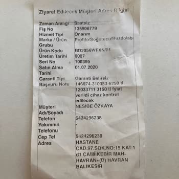 Profilo Ayıplı Buzdolabı Değişim Sorunu