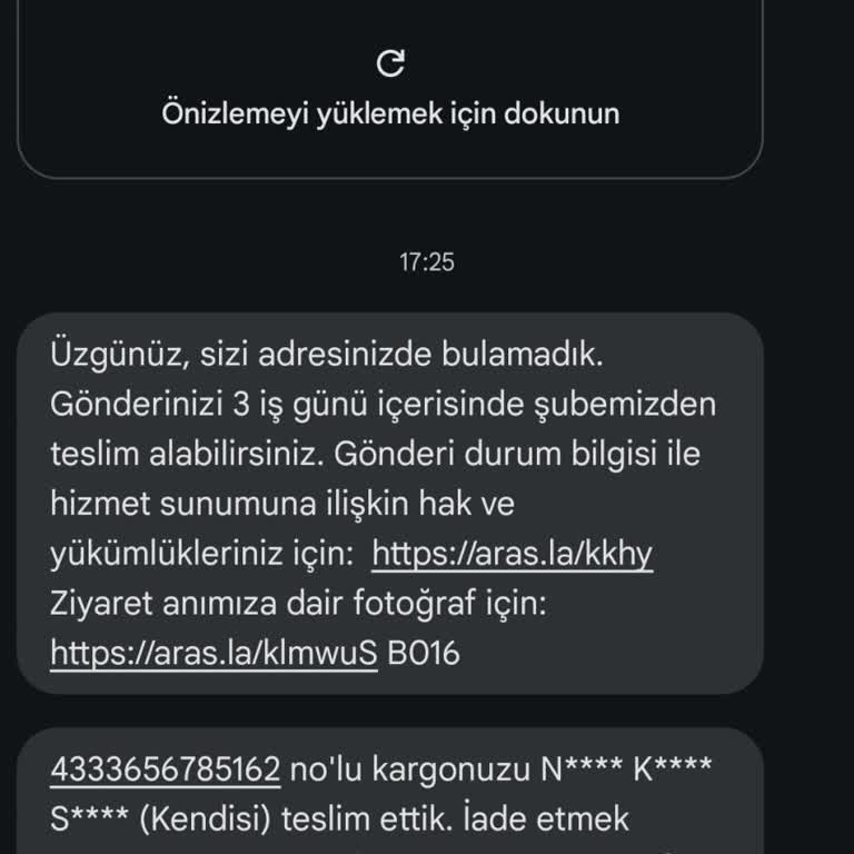 Aras Kargo Personelinin Müşteriye Kötü Muamelesi