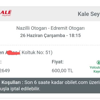 Kale Seyahat Bagaj Hakkı İçin Usulsüz Ücretlendirme