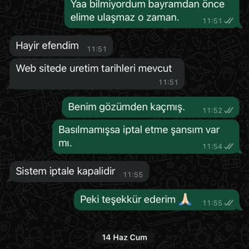 Rima Peçete Söylenilen Sürede Yollamadılar. İlgisizler