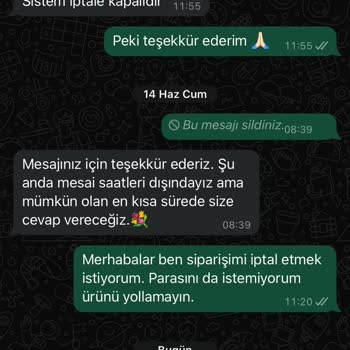 Rima Peçete Söylenilen Sürede Yollamadılar. İlgisizler