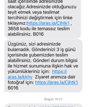 Aras Kargo Kargomu Dağıtıma Çıkarmadan Çıkardık Mesajı Geliyor.