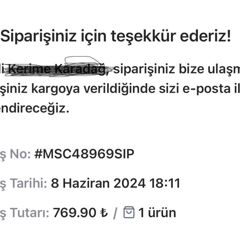 Miasista Parasını Ödediğim Ürünü Göndermiyor