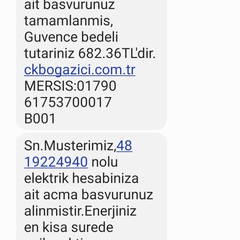 CK Boğaziçi Elektrik Abone Başvurusu Yapmadım