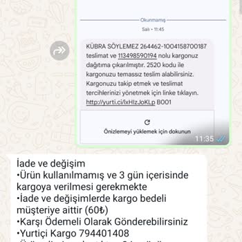 Kübra Söylemez Butik Değişim Ve İade Sorunu Geri Dönüş Sağlanmaması