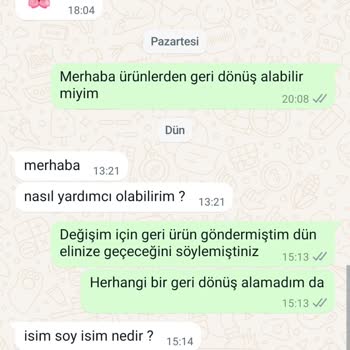Kübra Söylemez Butik Değişim Ve İade Sorunu Geri Dönüş Sağlanmaması
