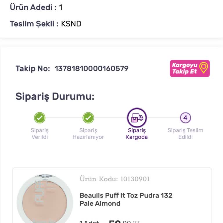 Gratis Teslim Gözükmeyen Kargo