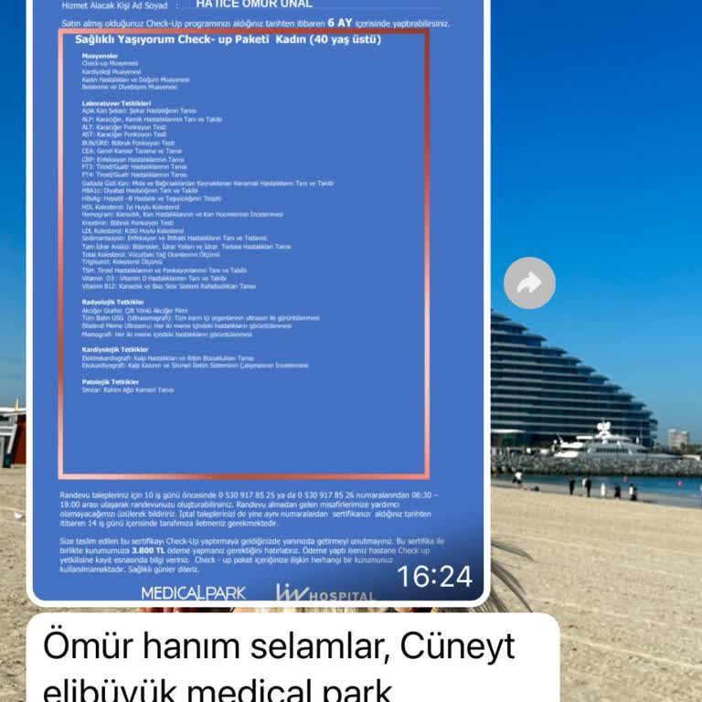 Medical Park Hastanesi Kampanya Checkup Birimi Geri Dönüş Sağlanmıyor