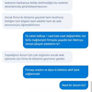 Obilet Uygulamasından İademi Alamıyorum, Boomerang Gibi Oynuyorlar.