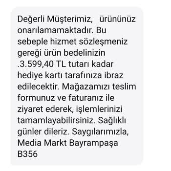 Samsung Media Markt Sigortalı Ürünü Onarmıyor Değiştirmiyor.