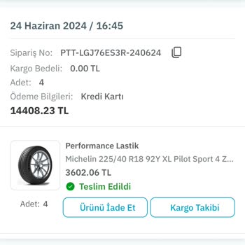 Epttavm'den Aldığım Lastiklerin Kullanılmış Çıkması