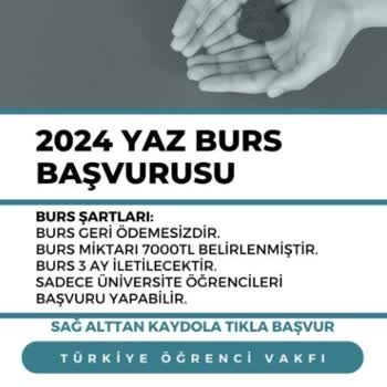 Türkiye Öğrenci Bilim Vakfı Burs Başvurusu