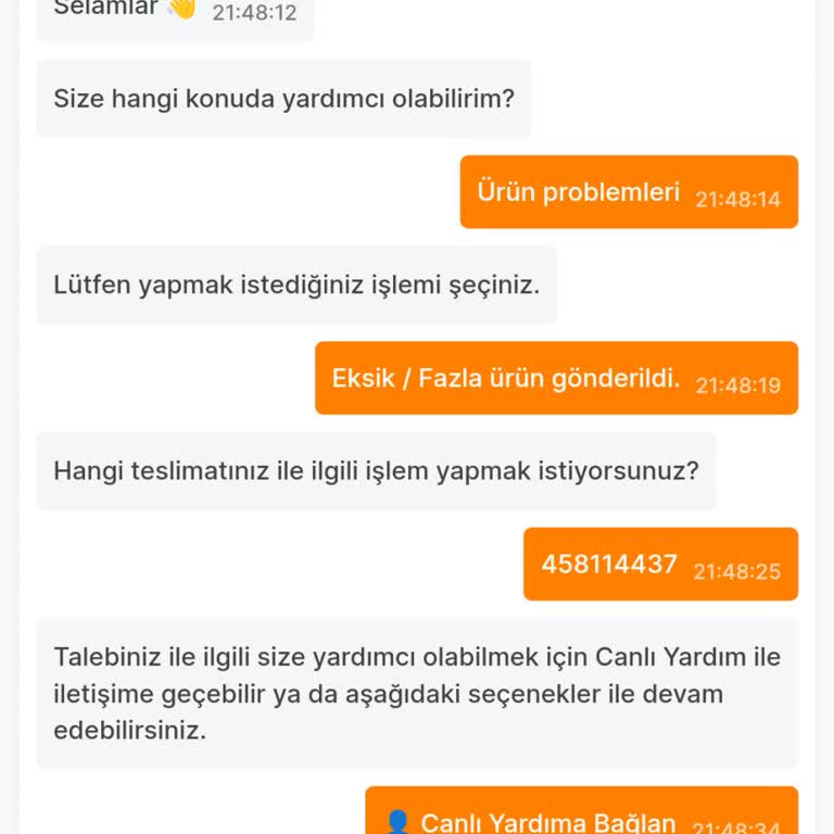Migros Hemen Eksik Gelen Sipariş