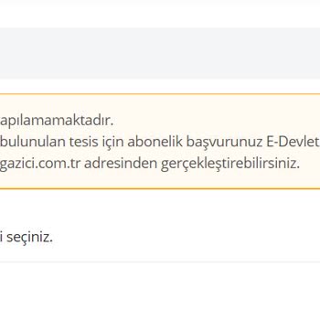 CK Boğaziçi Elektrik Elektrik Abonelik Yapılamamaktadır Hatası