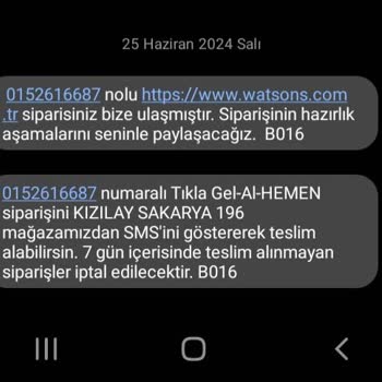 Watsons Kargosu Şubeye Teslim Edildi Mesajı Geldi Ama Edilmemiş