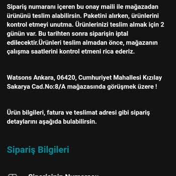 Watsons Kargosu Şubeye Teslim Edildi Mesajı Geldi Ama Edilmemiş