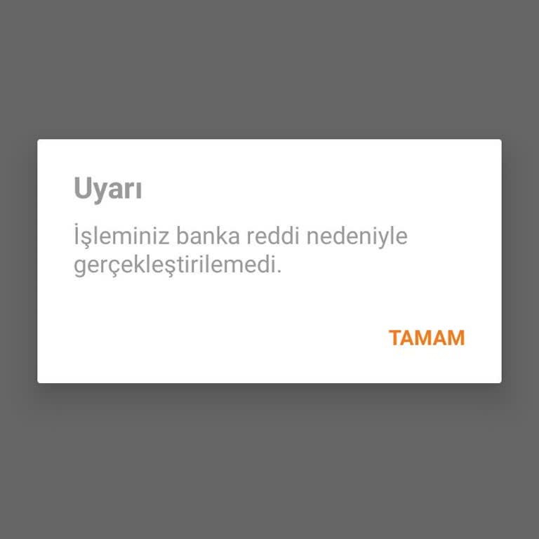 İninal Kart Banka Hatası Veriyor