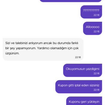 GetirYemek İptal Edildi Ve Kuponum Verilmedi