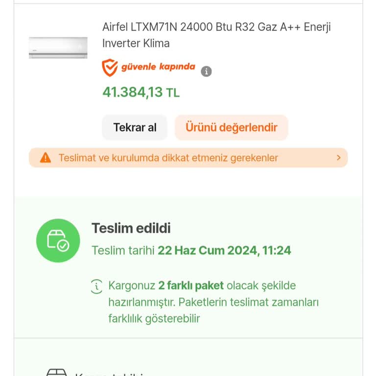 Airfel Klima Montajı Yapmıyor