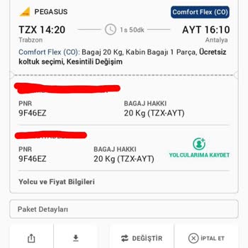 Pegasus Uçuş Saatini Değiştirdi