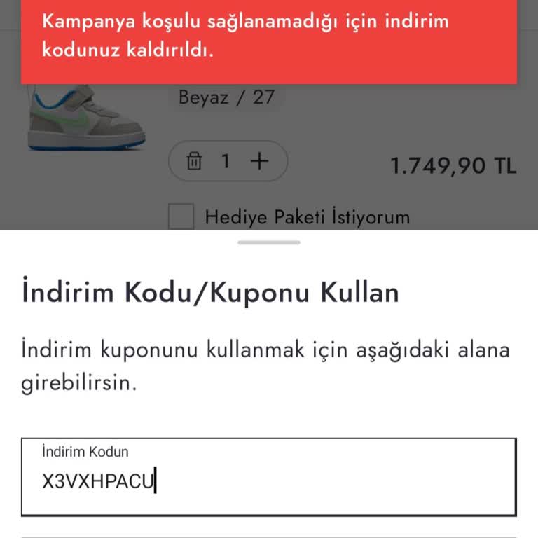 Boyner Uygulamasında Kupon Kullanım Sorunu