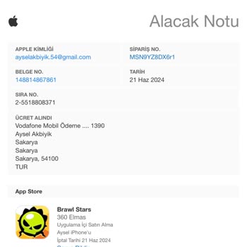 Vodafone'un Apple Story İade Talebini Faturaya Yansıtması Sorunu HKK.