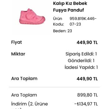 Vicco Bilgim Dışında İade