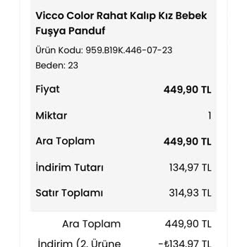 Vicco Bilgim Dışında İade