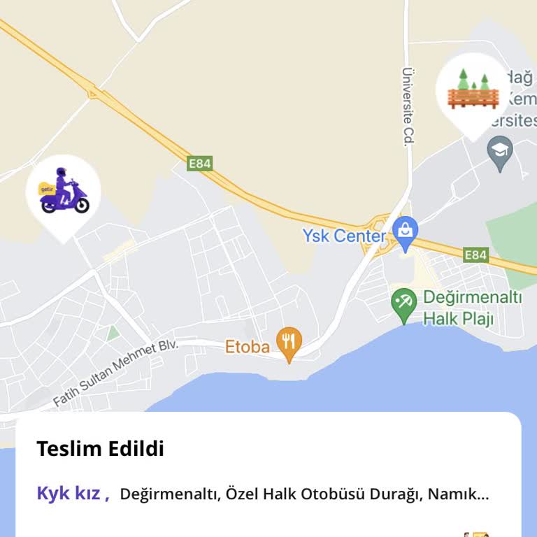 Getirde Teslim Edilmeyen Sipariş