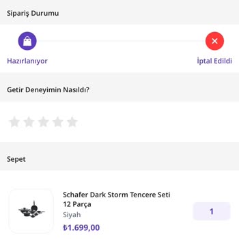 Getir Para İadesi Yapmadılar