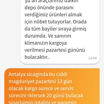 Trendyol Klimamı Göndermedi Mağdurum