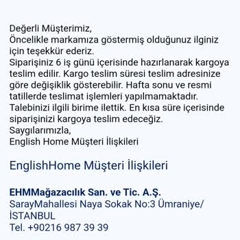 English Home Mağdur Ediyor Asla Müşteriyi Önemsemiyor