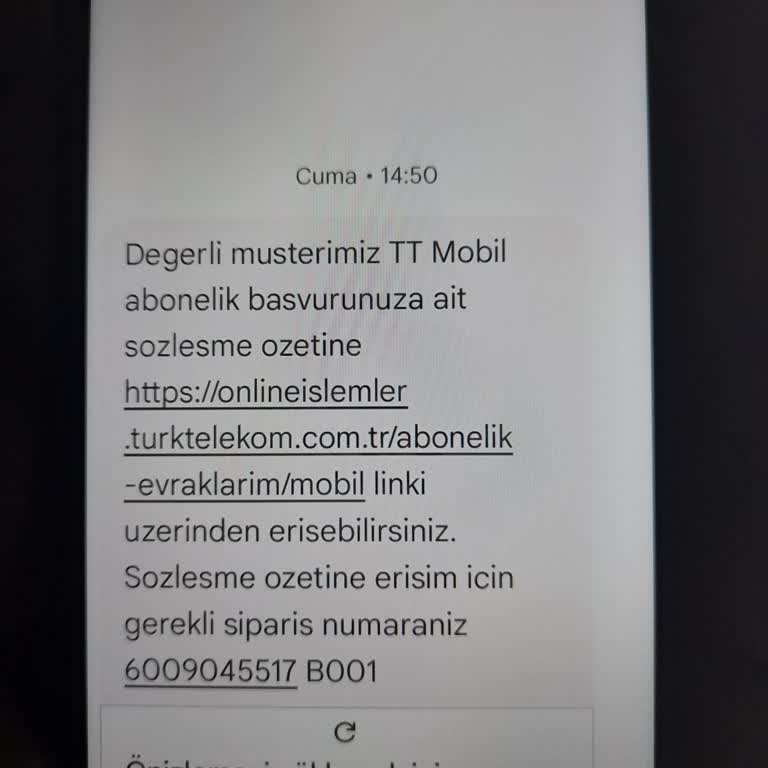 Türk Telekom Başvuru Talebi Yapmadığım Halde Mesaj Geliyor