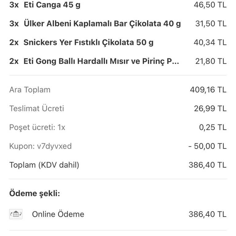 Yemeksepeti Market Destek Yetersizliği Ve Kurye