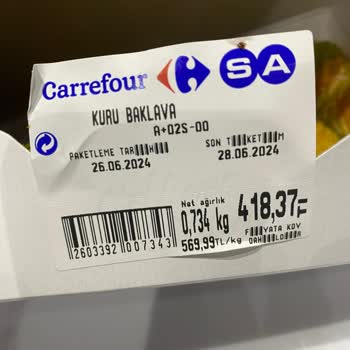 Carrefour SA Baklavadan Taş Çıktı