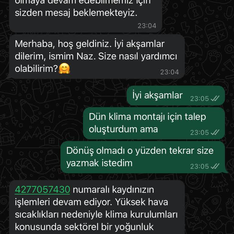 Samsung Klima Yetkili Servis 3 Hafta Oldu Kurulum Yapmadı