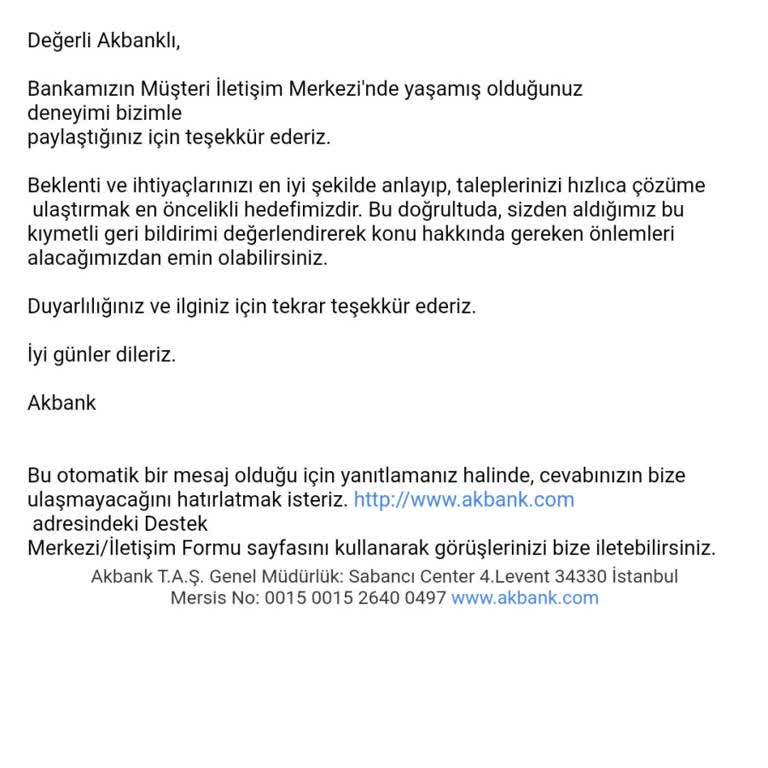 Akbank Kampanya Deneyimimde Yaşadığım Sorun