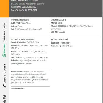 Beko Davlumbazımın Sürekli Arıza Vermesi