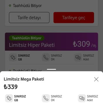 Vodafone Redlimitsiz Yeni Mega Tarife 339₺ Sistem Hatası Çile Bülbülüm Çile
