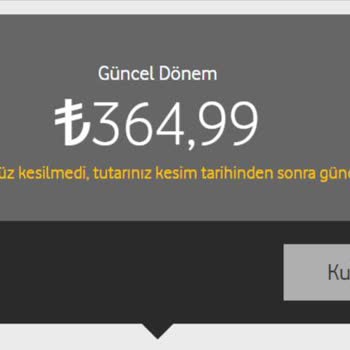 Vodafone Red'li 22GB Tarifem Paketi Tutarsızlığı