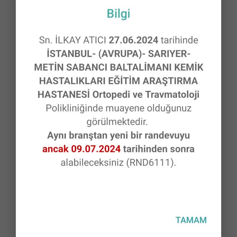 MHRS - 182 Randevunun İptal Edilmesi