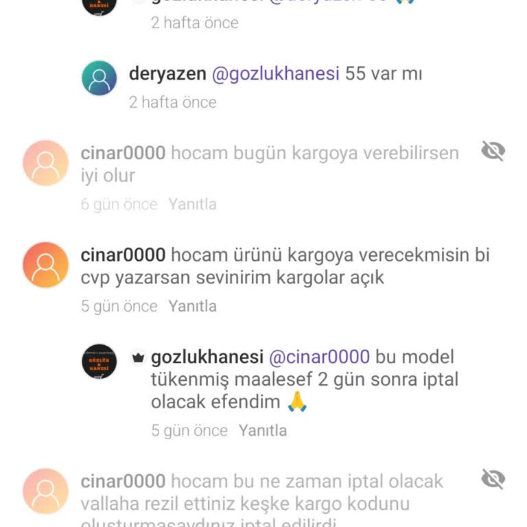 Dolap Aldığım Ürün Satıcıda Olmadığı İçin İptal Bekliyor