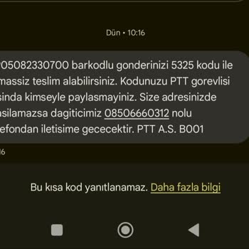 PTT Kargo Çerkezköy DTM PTT, Kargo Elime Ulaşmadan Kabul Edilmedi Bilgisi Var