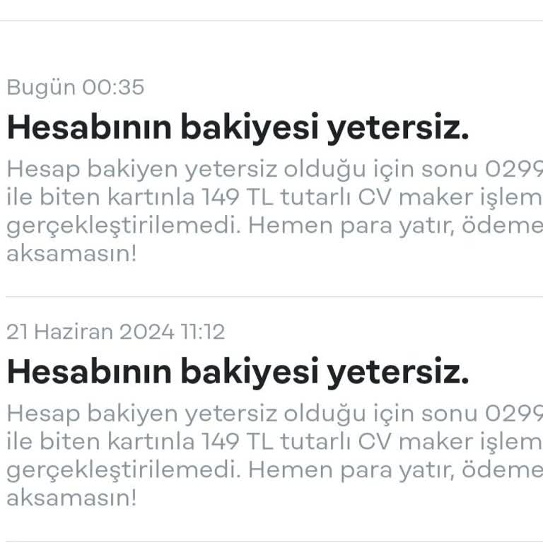 CV Marker'dan Beklenmedik Ücret Kesintisi