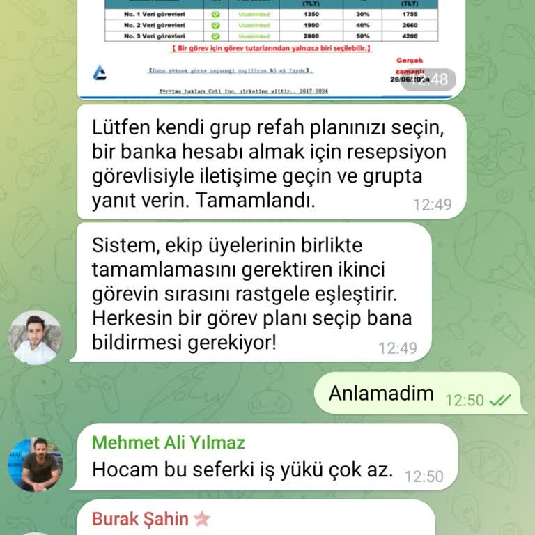 Telegram Üzerinden Gelen Yanıltıcı İş Teklifine Dikkat