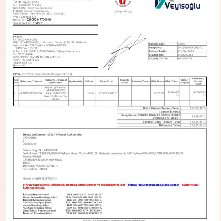Samsung Klima Alma. Ürün Hemen Geliyor Fakat Kurulum Ekibi Gelmiyor.