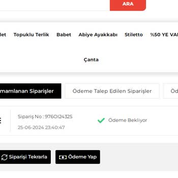 Diardi Store Ödeme Yapıldı, Sipariş Durumu Hala Beklemede