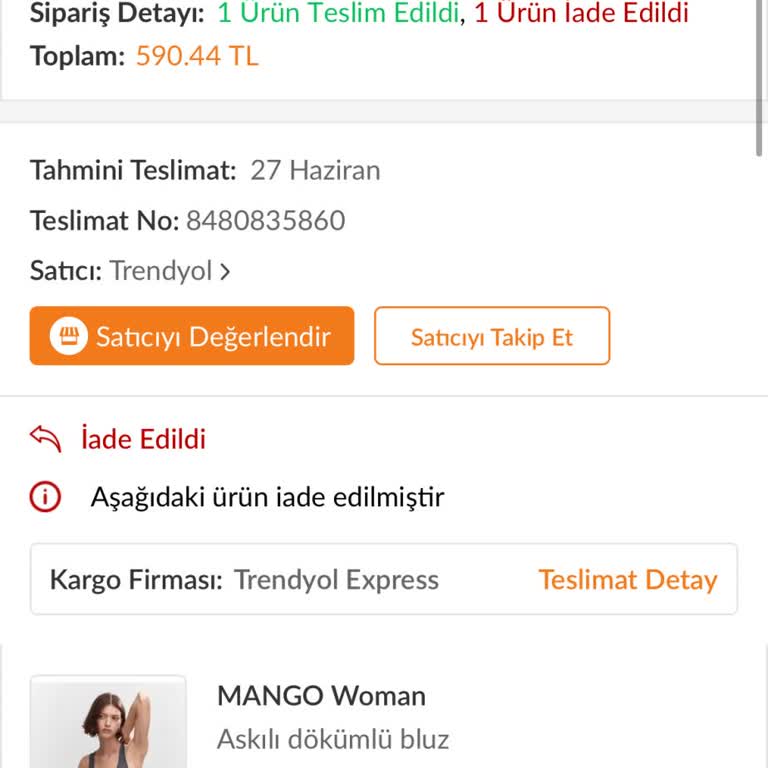 Trendyol Para İadesi Yapmıyor